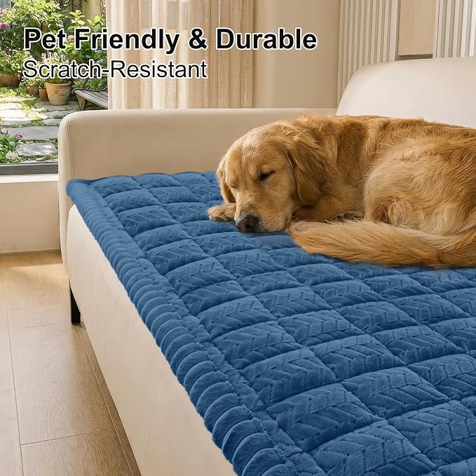 Smiry Couch Cover for Dogs, Non Slip Fuzzy Pet Sofa Covers Washable | Sofa - Image 2