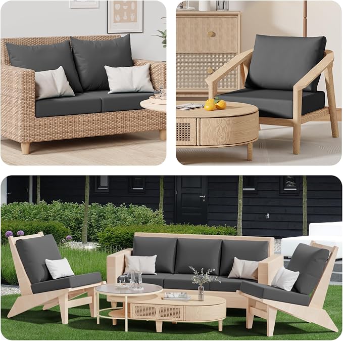 8Pcs Outdoor Cushion Covers, Stretch Patio Furniture Couch Chair Slipcovers | - Image 9