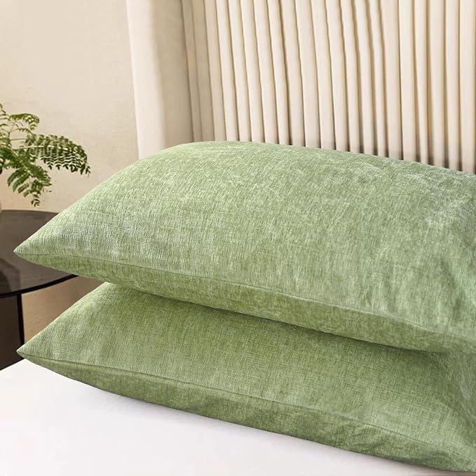 CaliTime Decorative Standard Throw Pillow Covers 26 X 20 Inches Sage Green | - Image 3