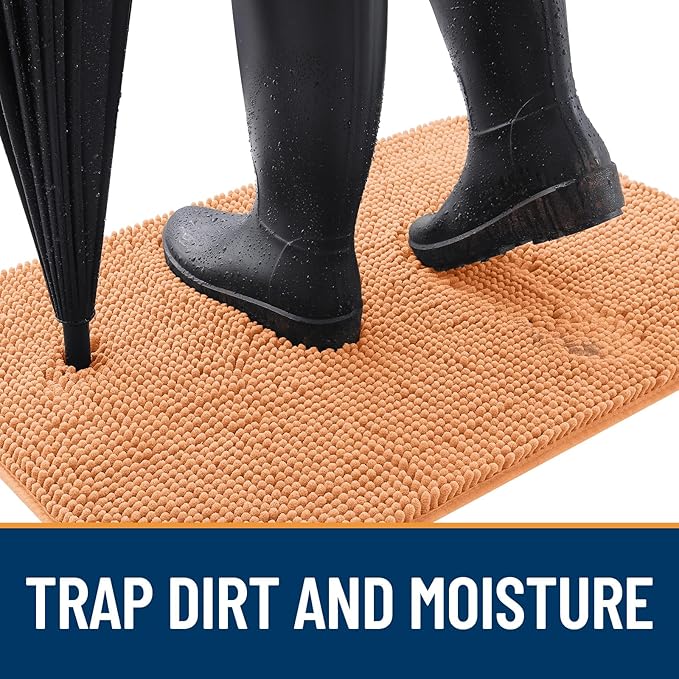 OLANLY Dog Door Mat for Muddy Paws 59x35, Super Absorbent Chenille Mud Mat | - Image 2