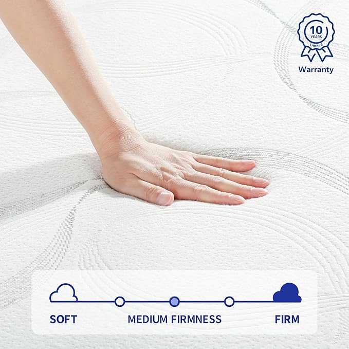 Olee Sleep Twin Mattress, 7 Inch Flex Gel Memory Foam Mattress, Gel Infused for Comfort and Pressure Relief, CertiPUR-US Certified, Bed-in-a-Box, Medium Firm, Twin Size