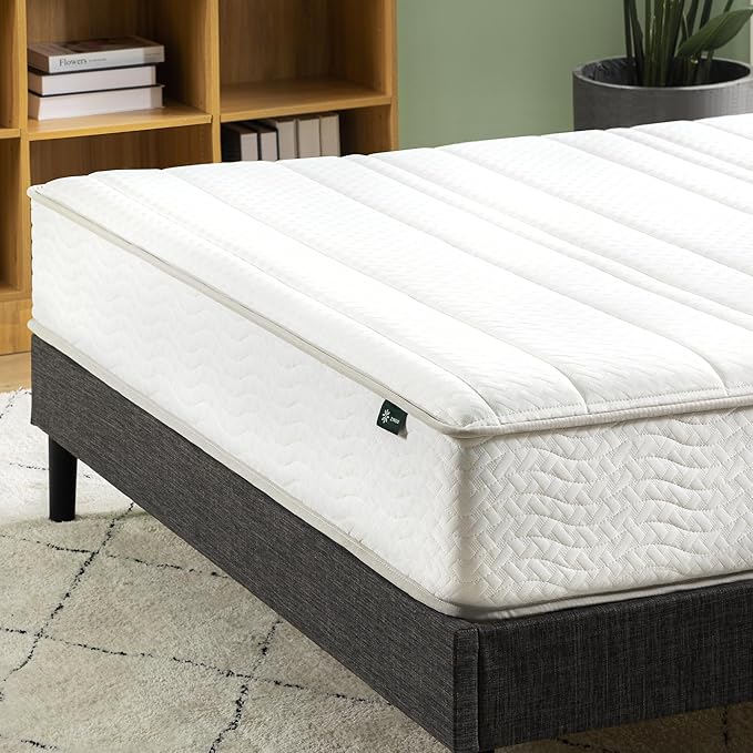 ZINUS 8 Inch Foam and Spring RV Mattress, [New Version], Short Queen for RVs, Campers & Trailers, Smaller, More Convenient WonderBox Packaging, Mattress-in-a-Box