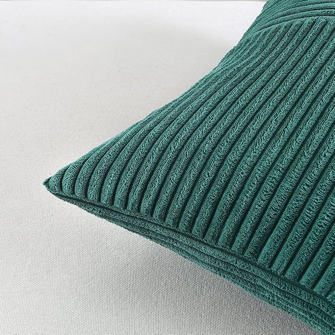 Fancy Homi 2 Packs Teal Samll Decorative Throw Pillow Covers 12x12 Inch - Image 5
