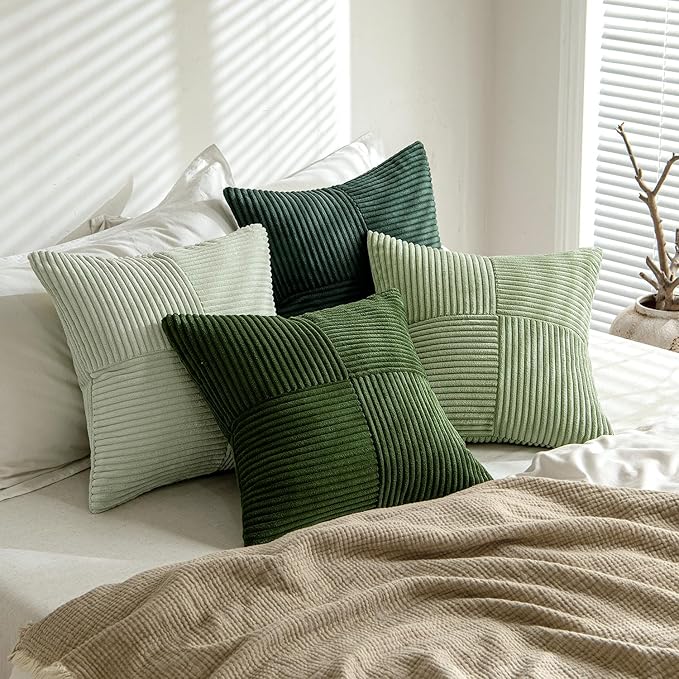 MIULEE Spring Green Decorative Throw Pillow Covers 20x20 Inch Set of 4 Boho - Image 4