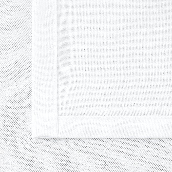YoungsTex White Linen Curtains 34x48 Inch Length - Image 6