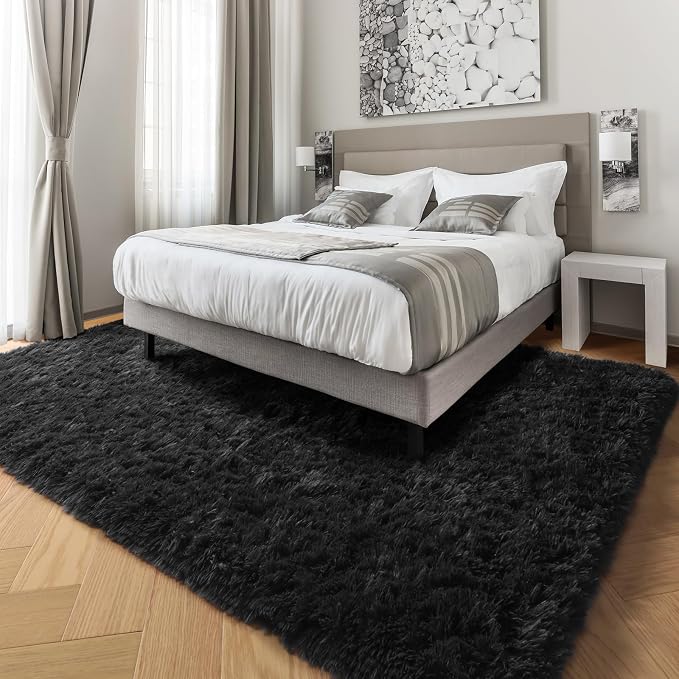 Fluffy Shaggy Area Rug for Living Room 5x8 Ft, Soft Fuzzy Rugs for Bedroom - Image 3