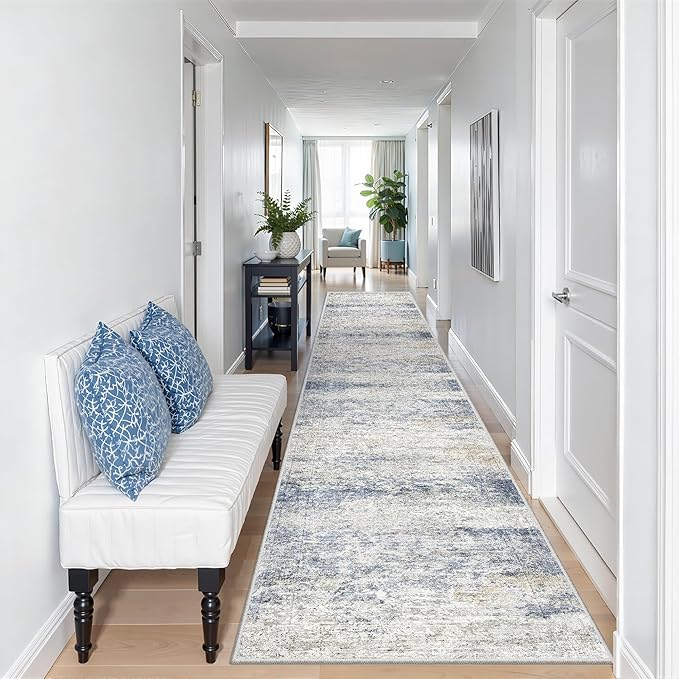 2x12 Runner Rug Non Slip, Washable Hallway Runner Rug, Laundry Room, Soft by Restydon