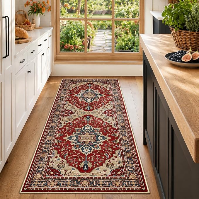 RELEANY Washable Area Rug, Runner 2'x6', Water Repellent, Pet Friendly by RELEANY