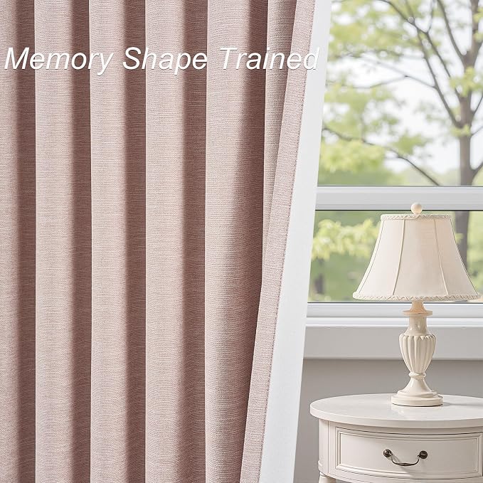 Topfinel Light Pink 105 Inch Curtains 2 Panels Set - Image 6
