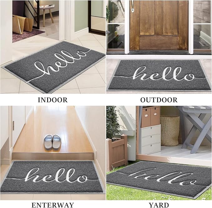 Door Mat Welcome Mat Floor Mat for Entryway, High Traffic Areas | Low Profile - Image 7