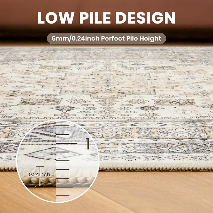 Round Rug 5ft, Circle Rug for Dining Room Table, Dining Room, Nursery Room - Image 7