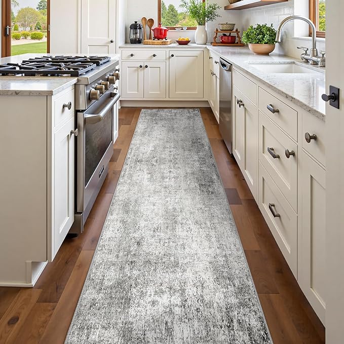 RELEANY Washable Runner 2'x10' Abstract Area Rug - Image 2