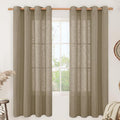 Taupe Linen Curtains 72 Inch Length by LAMIT