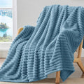 BEDELITE Ribbed Fleece Throw Blanket by BEDELITE