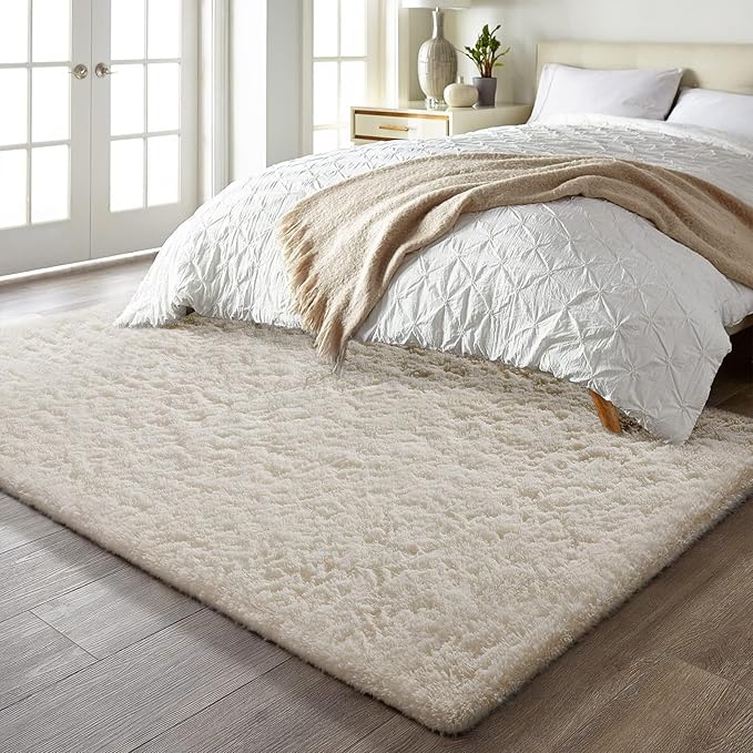 Ophanie 5x7 Area Rugs for Living Room Ivory, Fluffy Shag Large Fuzzy Plush Soft - Image 6