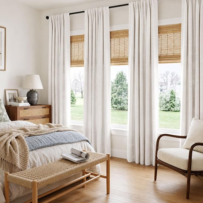 INOVADAY 100% Blackout Linen Curtains - Image 6