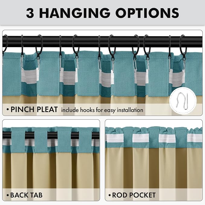 MIULEE 100% Blackout Linen Curtains - Image 5