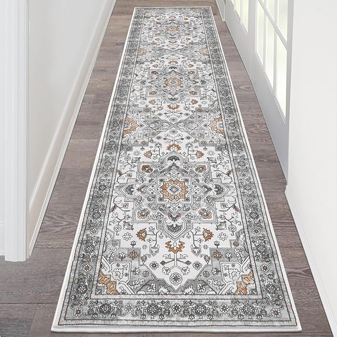 HEBE Hallway Runner Rug 2'x8', Washable Non Slip Kitchen Rug Runner | Soft Boho by HEBE