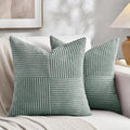 Fancy Homi 2 Packs Grey Blue Samll Decorative Throw Pillow Covers 14x14 Inch by Fancy+Homi