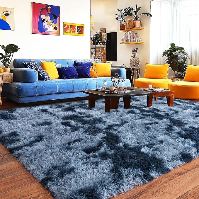 Pionblank Large Area Rug for Living Room 10x14, Fluffy Shag Rug - Image 2
