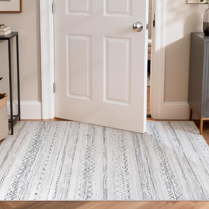 cotiled Washable 3x5 Entryway Rugs: Boho Moroccan Soft Small Rug | Solve Modern - Image 4