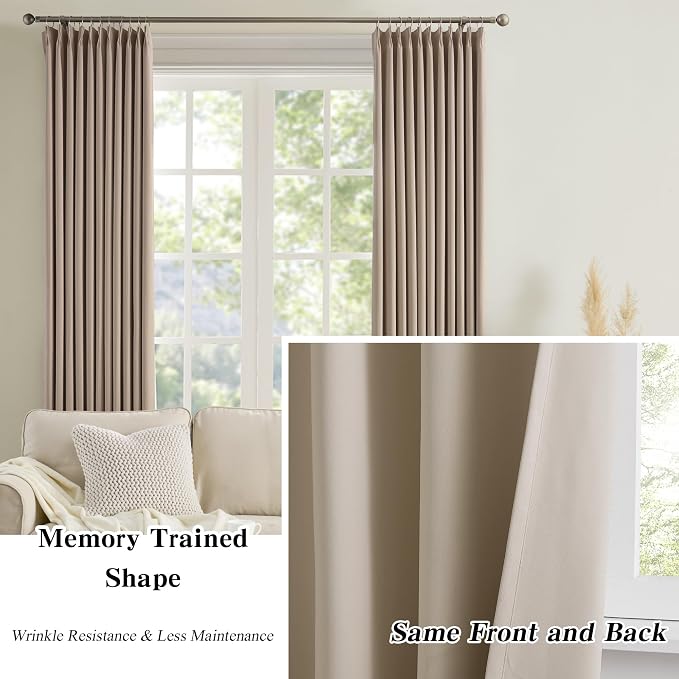 Pinch Pleated Curtains 132 Inch Long 11 FT Tall Curtains - Image 6