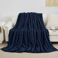 Aganear Fleece Throw Blanket for Couch Sofa 60"x80" Navy | Lightweight Fuzzy by Aganear