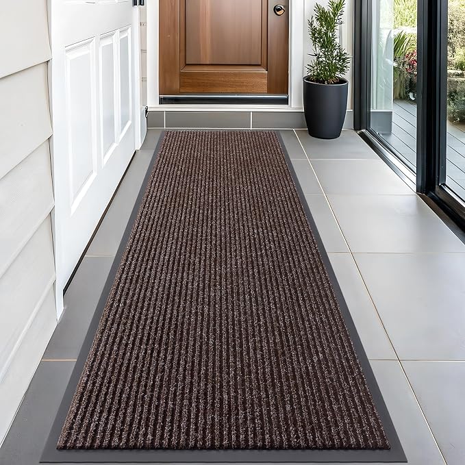 OLANLY Front Door Mat 59x20, Waterproof Heavy-Duty Indoor Outdoor Doormat | Tan by OLANLY
