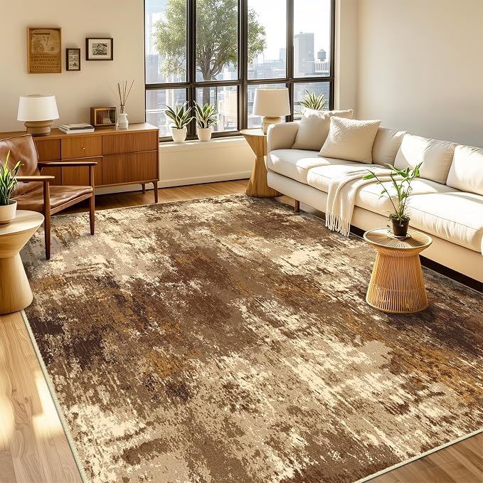 RELEANY Washable Runner 2'x6' Abstract Area Rug - Image 9