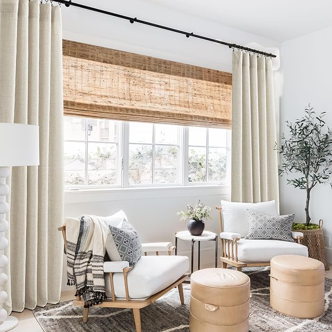 RYB HOME Linen Semi Sheer Curtains - Image 6