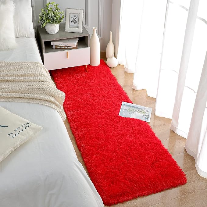 Chicrug Soft Runner Rugs for Bedroom Living Room Plush Fluffy Rug 2x6 | Shag - Image 7