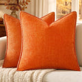 MIULEE Fall Decorative Couch Throw Pillow Covers 18x18 Inch Bright Orange | 2 by MIULEE