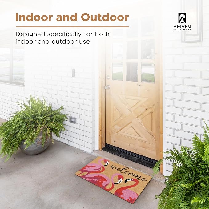 Coir Welcome Mat, 17 x 29 in | 100% Natural Coir, Anti-Shedding, Durable PVC - Image 5