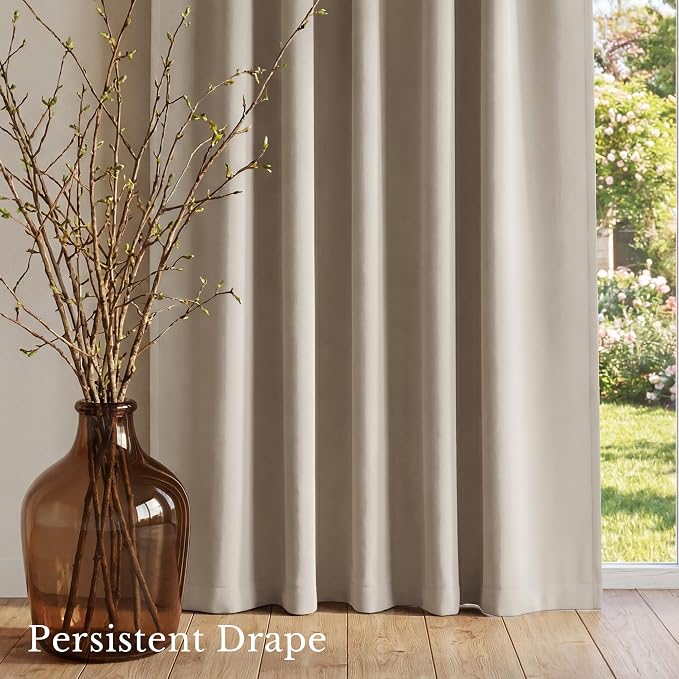 NICETOWN Window Treatment Thermal Insulated Rod Pocket Room Darkening - Image 6