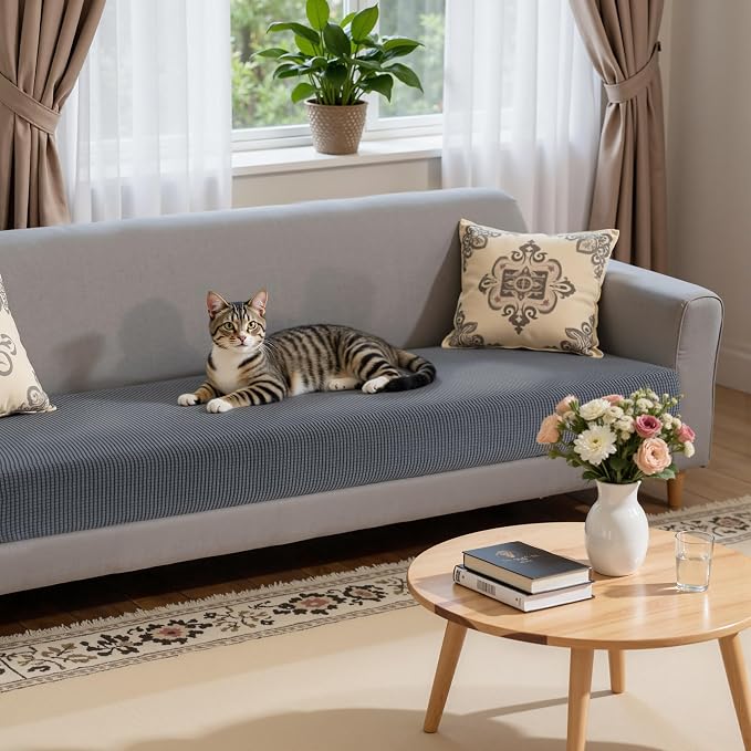 Hokway Stretch Couch Cushion Covers, Stretch Sofa Cushion Covers, Washable - Image 5