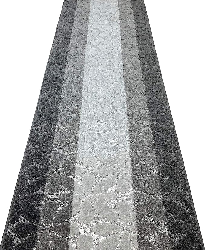 28 Ft Gray Extra Long Hallway Runner Rug, Non Slip Washable, Pet Friendly | - Image 3