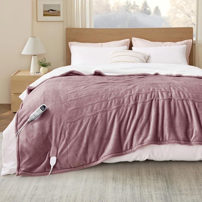 Bedsure Heated Blanket Queen Size, Dual Control Electric Blanket, 6 Heat/6 - Image 9