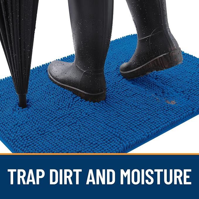 OLANLY Dog Door Mat for Muddy Paws 47x20, Super Absorbent Chenille Mud Mat | - Image 2