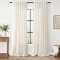 Modern Linen Curtains for Living Room 102 Inches Long Light Filtering Semi by Nanspring