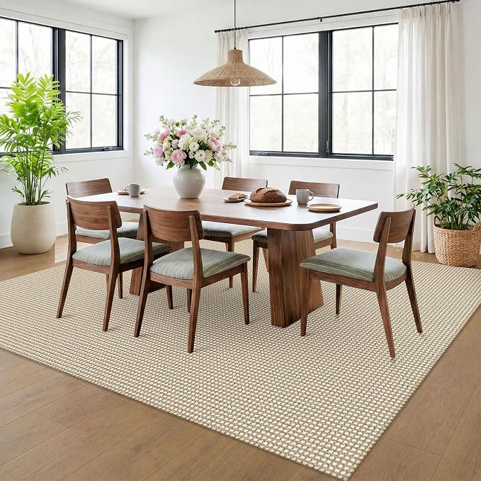 KOZYFLY 6x9 Dining Room Rugs, Washable Area Rug - Image 2