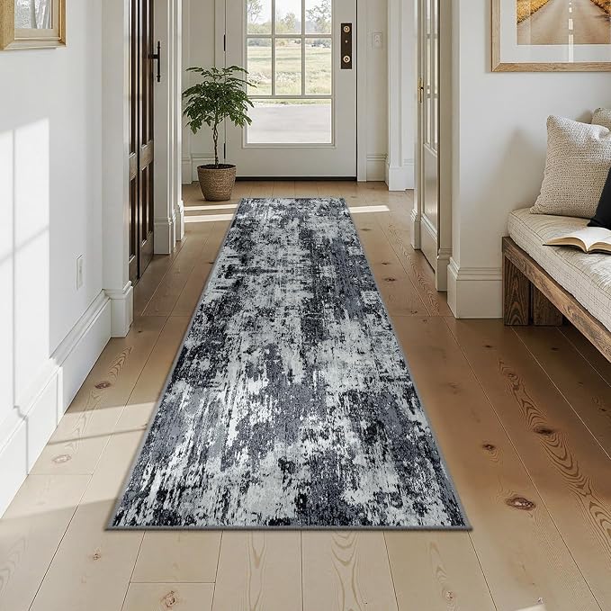 RELEANY Washable Runner 2'x9' Abstract Area Rug - Image 8