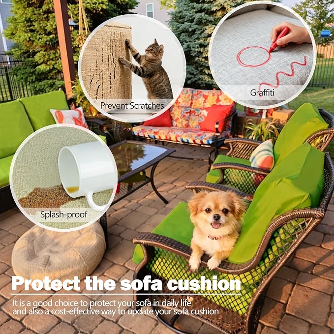Sqodok Outdoor Cushion Covers 24x24 inch, Wicker Chair - Image 6