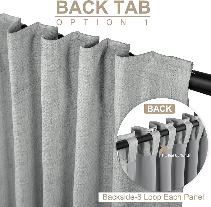 Linen Textured Total Blackout Curtains - Image 3