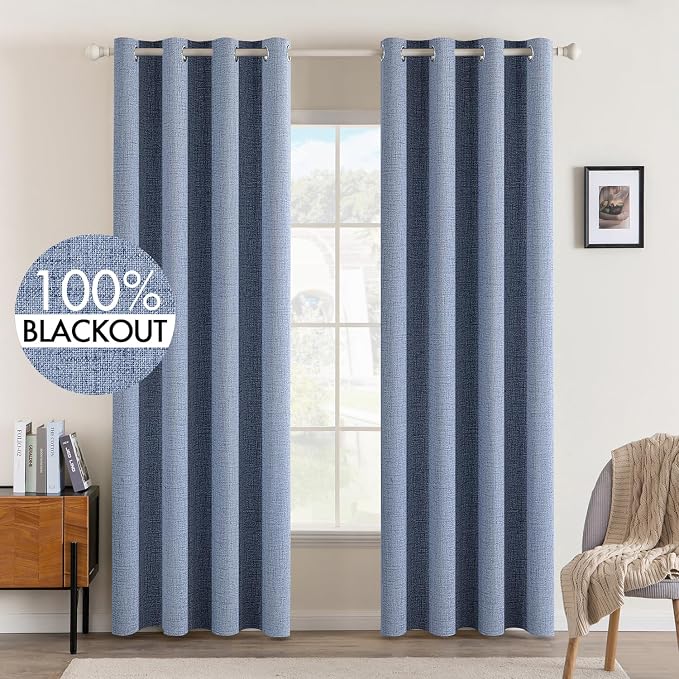 MIULEE 100% Blackout Linen Curtains by MIULEE