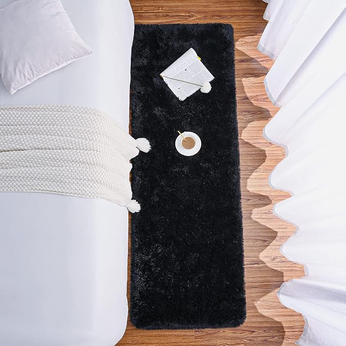 Chicrug Soft Runner Rugs for Bedroom Living Room Plush Fluffy Rug 3x8 | Shag - Image 5