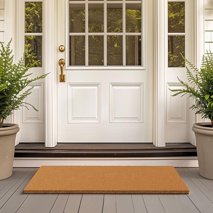 Barnyard Designs Natural Coco Coir Non-Slip Doormat | Heavy-Duty Welcome Mat - Image 2