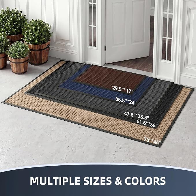 Front Door Mat Outside Entrance, Heavy Duty Waterproof Doormat | 31.5"x20" - Image 5