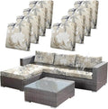 CALBODE 8Pcs Outdoor Stretch Cushion Covers, Waterproof Outdoor Chair Floral by CALBODE