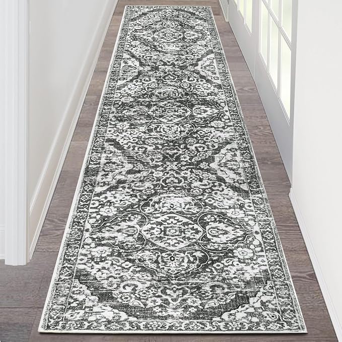 HEBE Hallway Runner Rug 2'x8', Washable Non Slip Kitchen Rug Runner | Soft Boho by HEBE