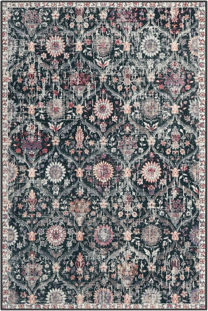 Lahome Moroccan Washable Rugs for Living Room, 4x6 Rug for Bedroom Non-Slip | - Image 7